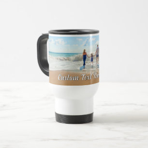 Personalized Your Photo Travel Mug and Custom Text