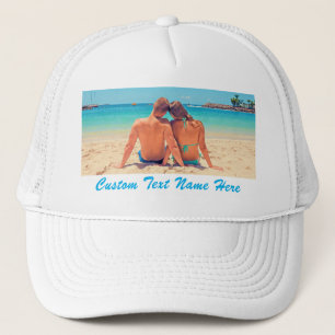 Personalized Your Photo Trucker Hat Custom Text