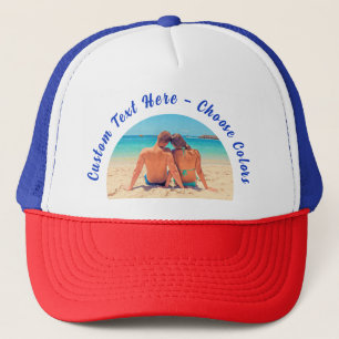 Personalized Your Photo Trucker Hat Custom Text