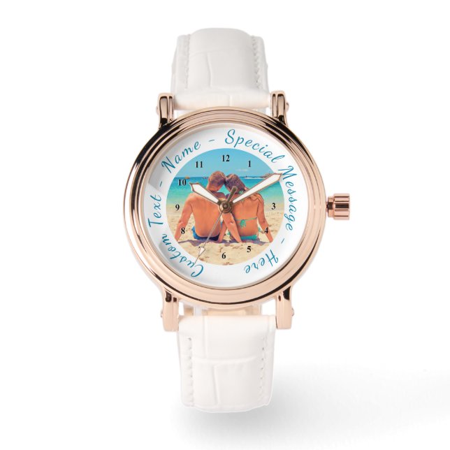 Personalized Your Photo Watch with Custom Text (Front)
