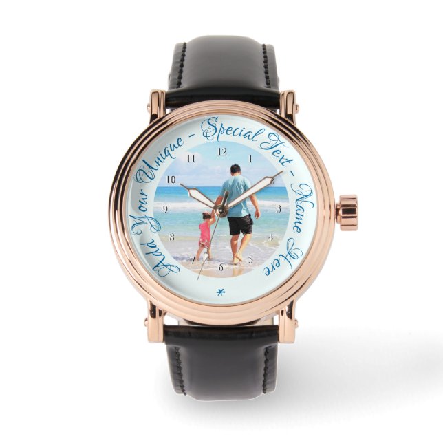 Personalized Your Photo Watch with Custom Text (Front)
