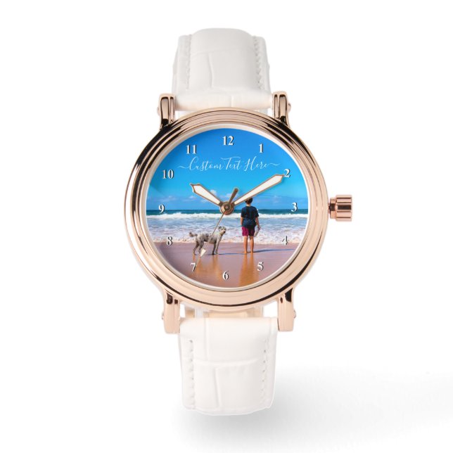 Personalized Your Photo Watch with Custom Text (Front)