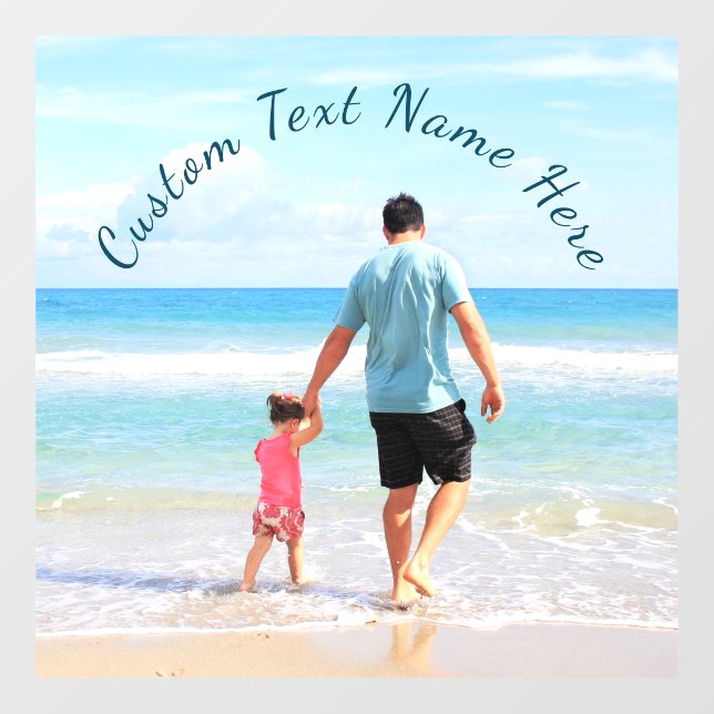 Personalized Your Photo Window Cling Custom Text (Sheet)