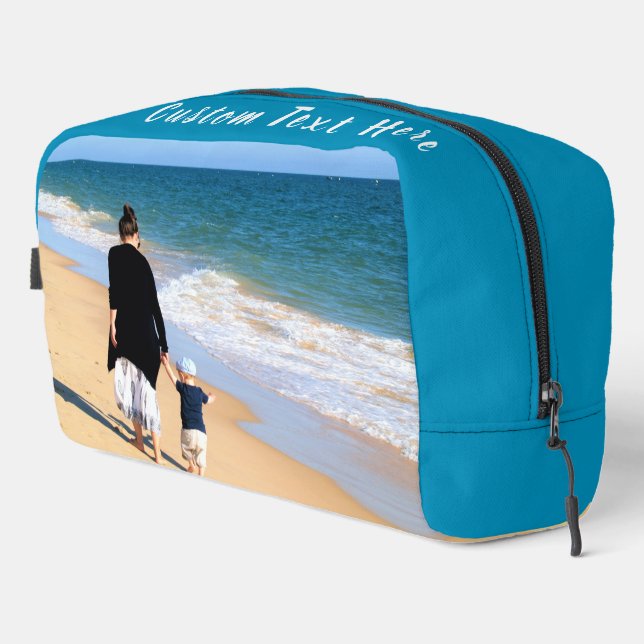 Personalized Your Photo with Custom Text Dopp Kit (Right Corner)