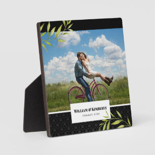 Personalized Your Photo with Laurel and Damask Plaque