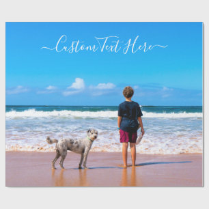 Personalized Your Photo Wrapping Paper Custom Text