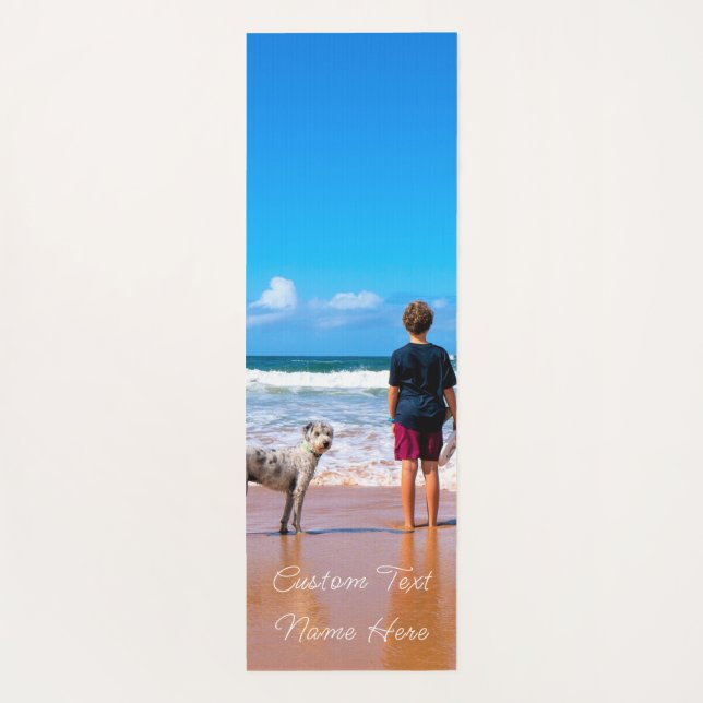Personalized Your Photo Yoga Mat with Custom Text (Back)