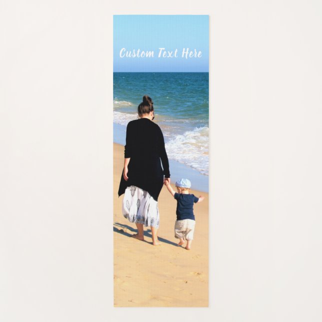 Personalized Your Photo Yoga Mat with Custom Text (Front)