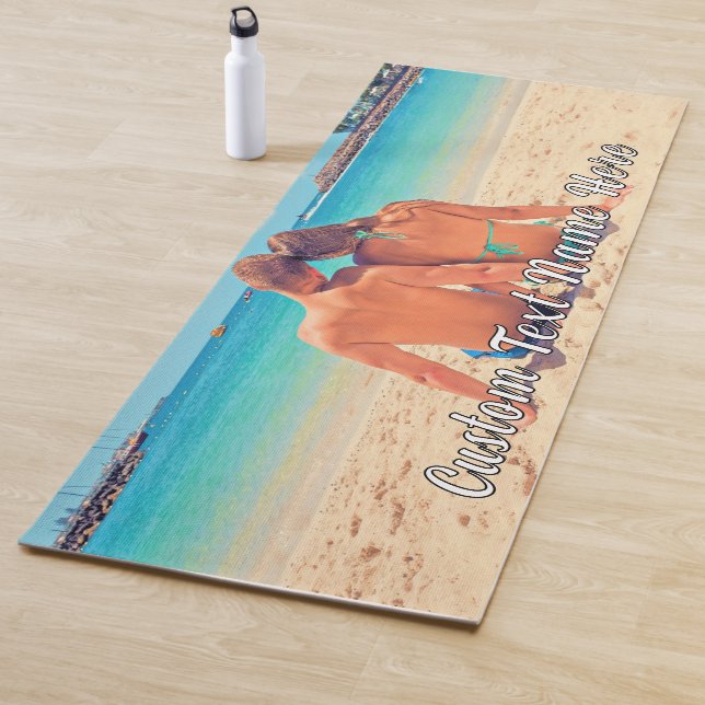 Personalized Your Photo Yoga Mat with Custom Text (In Situ)
