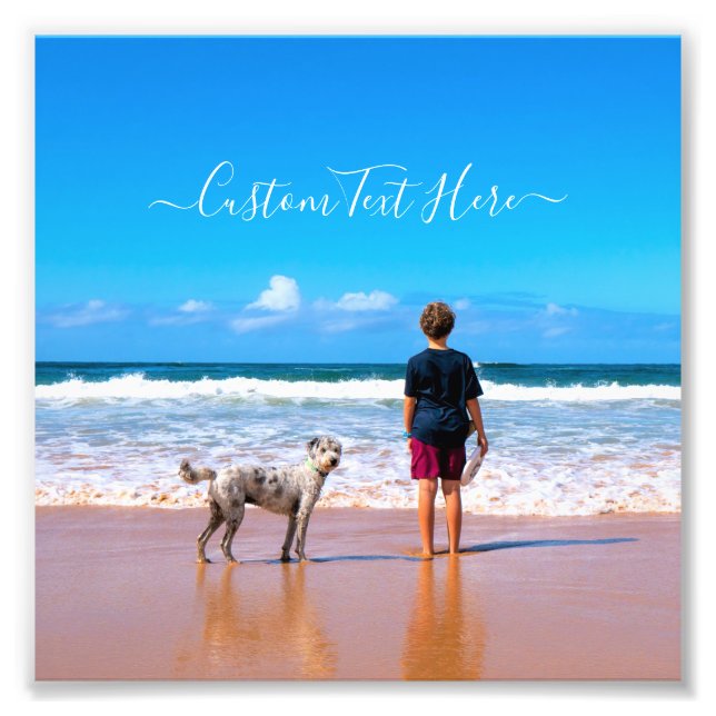Personalized Your Photos Custom Text Photo Print (Front)