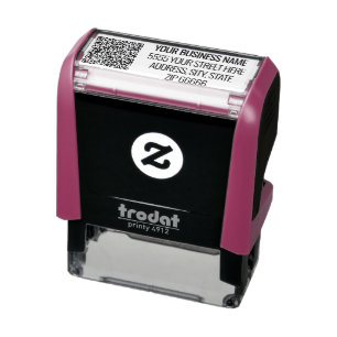 Personalized Your QR Code Address Stamp Example