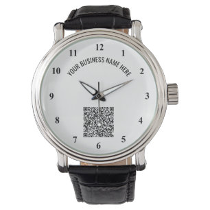 Personalized Your QR Code and Custom Text Watch
