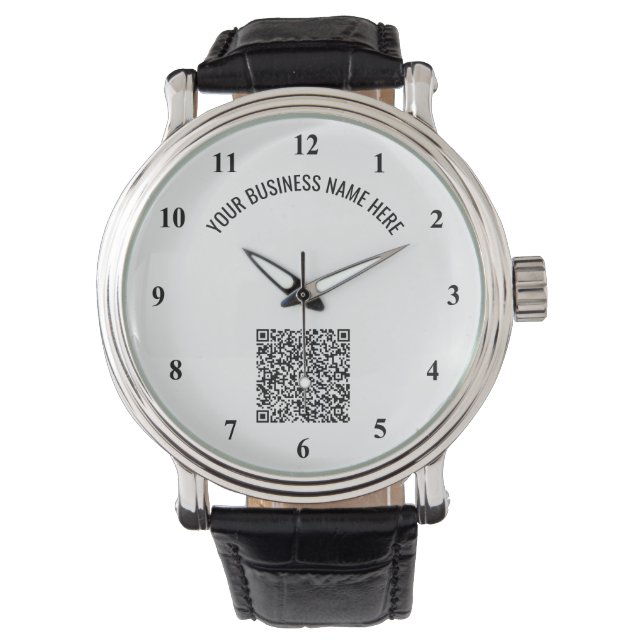 Personalized Your QR Code and Custom Text Watch (Front)