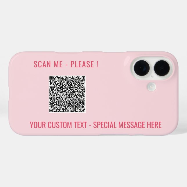 Personalized Your QR Code Custom Text and Colours Case-Mate iPhone Case (Back (Horizontal))