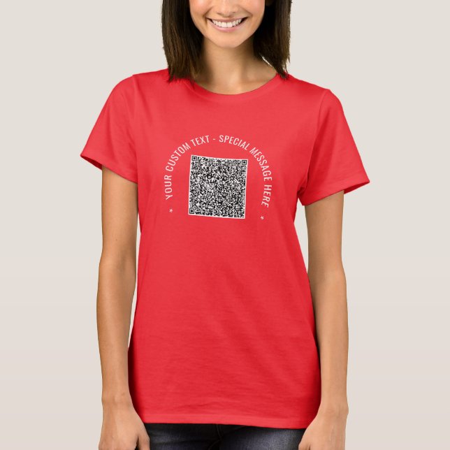 Personalized Your QR Code Custom Text Gift T-Shirt (Front)