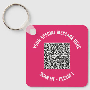 Personalized Your QR Code Custom Text Keychain
