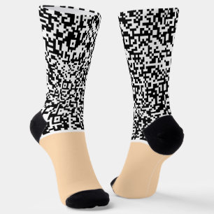 Personalized Your QR Code Funny Socks Custom Colou