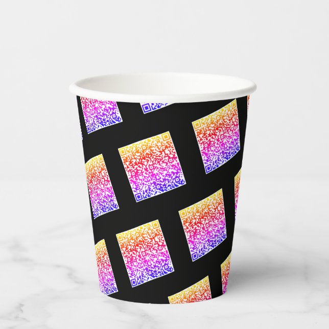 Personalized Your QR Code Paper Cups Choose Colour (Front)