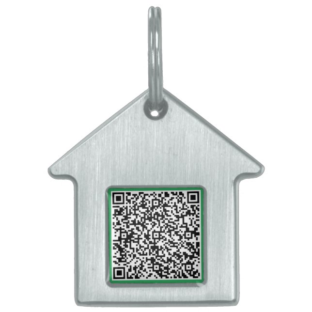 Personalized Your QR Code Pet ID Tag Example (Front)