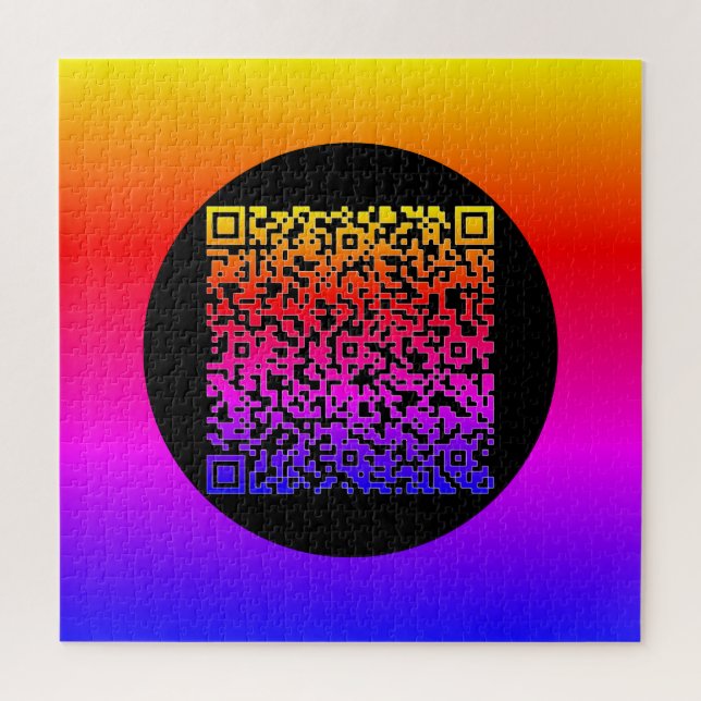 Personalized Your QR Code Scan Info Colour Puzzle (Vertical)