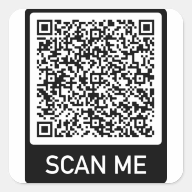Personalized Your QR Code Sticker Example (Front)