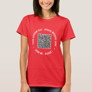 Personalized Your QR Code T-Shirt with Custom Text