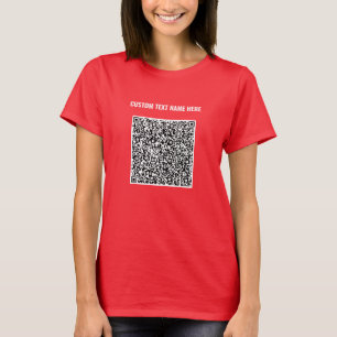 Personalized Your QR Code T-Shirt with Custom Text