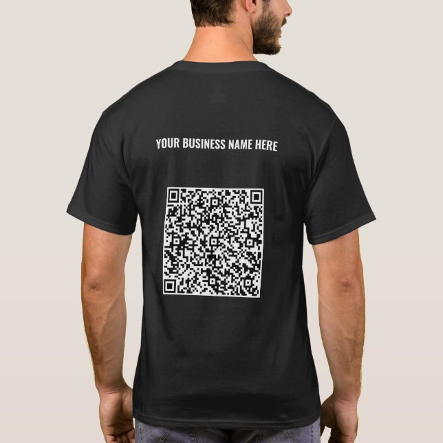 Personalized Your QR Code T-Shirt with Custom Text (Back)