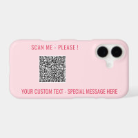 Personalized Your QR Code Text iPhone Case Example