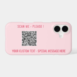 Personalized Your QR Code Text iPhone Case Example