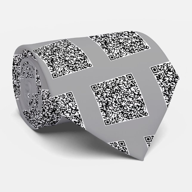 Personalized Your QR Code Tie with Custom Colour (Rolled)