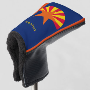Personalized Your Text Arizona State Flag on a Golf Head Cover