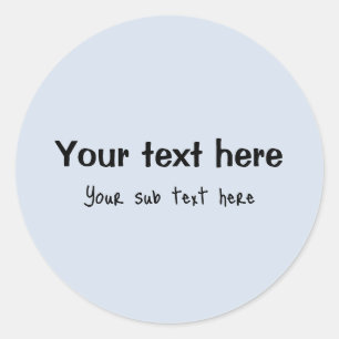 Personalized Your Text Classic Round Sticker