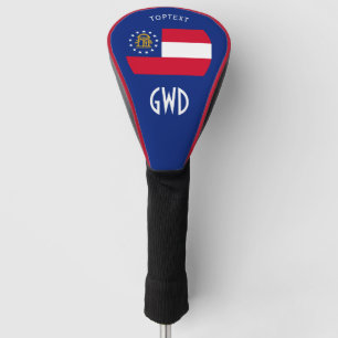Personalized Your Text Georgia State Flag on a Golf Head Cover
