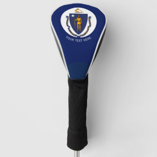Personalized Your Text Massachusetts State Flag on Golf Head Cover