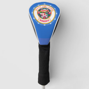 Personalized Your Text Minnesota State Flag on a Golf Head Cover