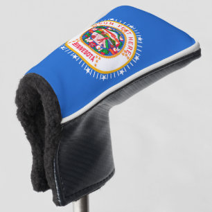 Personalized Your Text Minnesota State Flag on a Golf Head Cover