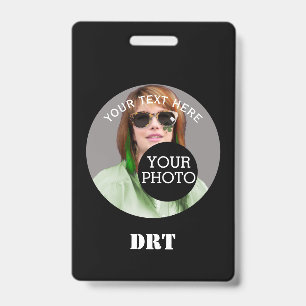 Personalized Your Text Monogram Your Image on a Badge