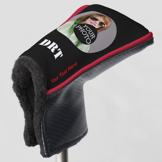 Personalized Your Text Monogram Your Image on a Golf Head Cover (3/4 Front)