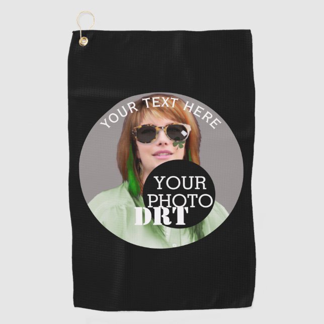 Personalized Your Text Monogram Your Image on a Golf Towel (Front)