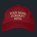 Personalized Your Text Name Hat Embroidered Cap<br><div class="desc">Easy Personalized Embroidered Promotional Caps - Add Your Text - Name - Company / Number / Letter / Slogan - Tagline / or Website , Phone , E-mail , Social Media Handle , Address , Logo - Photo / more - Choose Your Colour / Size / Font - Make your...</div>