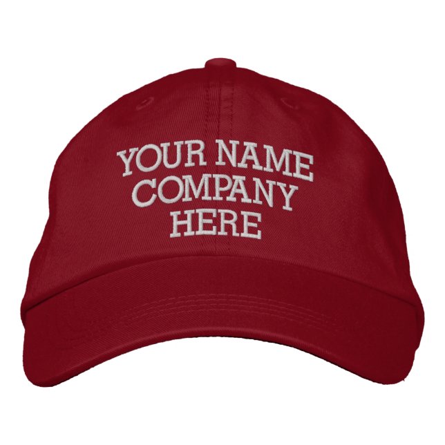 Personalized Your Text Name Hat Embroidered Cap (Front)