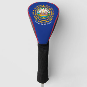 Personalized Your Text New Hampshire State Flag on Golf Head Cover