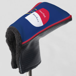 Personalized Your Text North Carolina State Flag Golf Head Cover