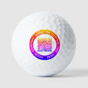 Personalized Your Text QR Code Stamps Golf Balls