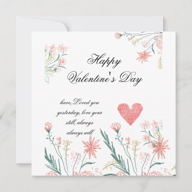Personalized Your Valentine’s Love Card  (Front)
