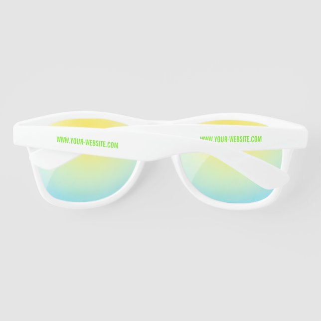 Personalized Your Website Custom Text Sunglasses (Back)