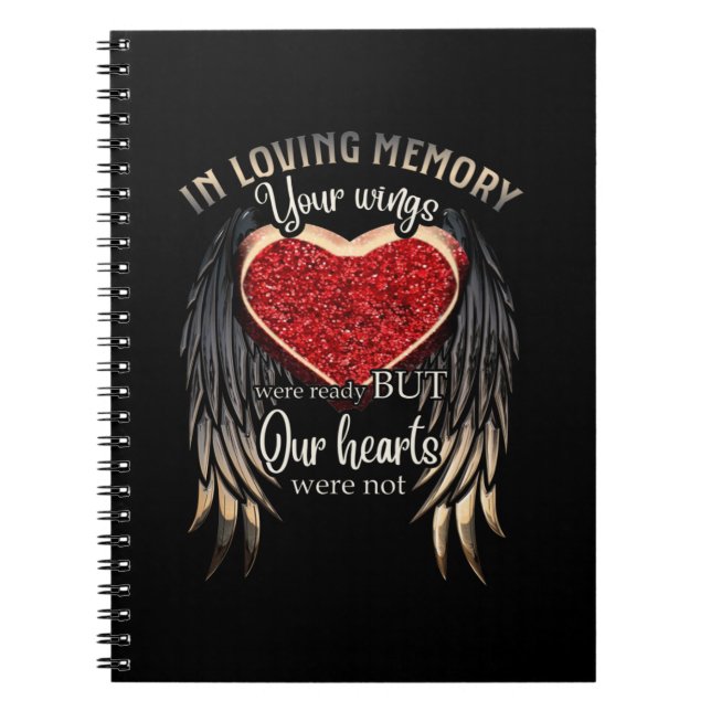 Personalized Your Wings Were Ready But Our Hearts Notebook (Front)