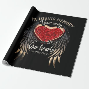 Personalized Your Wings Were Ready But Our Hearts Wrapping Paper