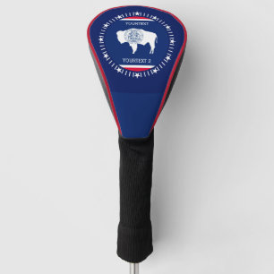 Personalized Your Wyoming State Flag on a Golf Head Cover